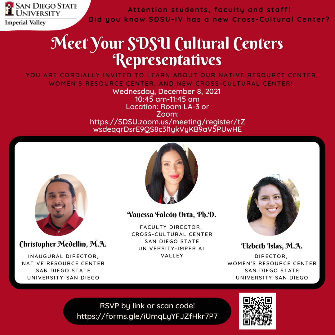Meet Your SDSU Cultural Centers Representatives