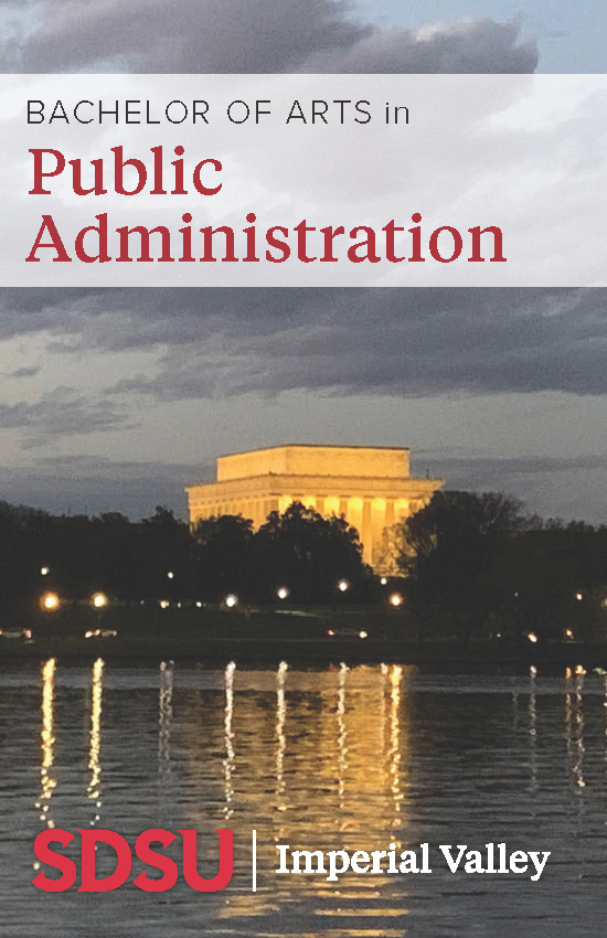 public administration brochure cover showing the Lincoln Memorial from far