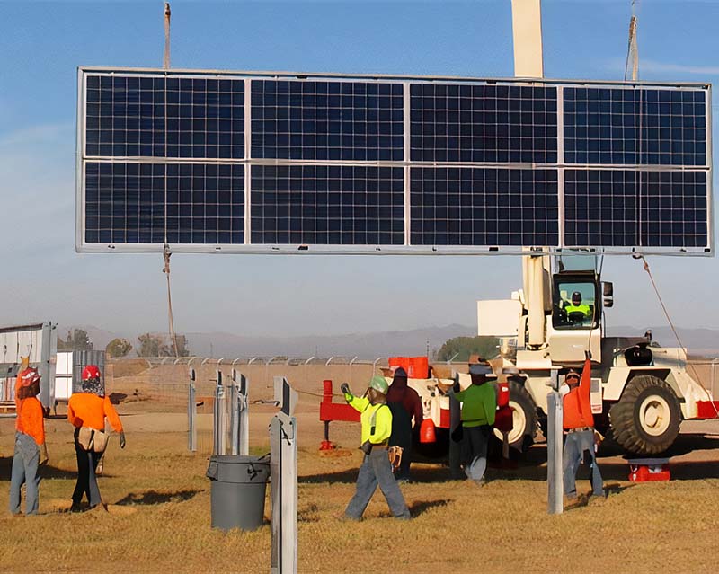 Installation of solar panels at SDSU Imperial Valley